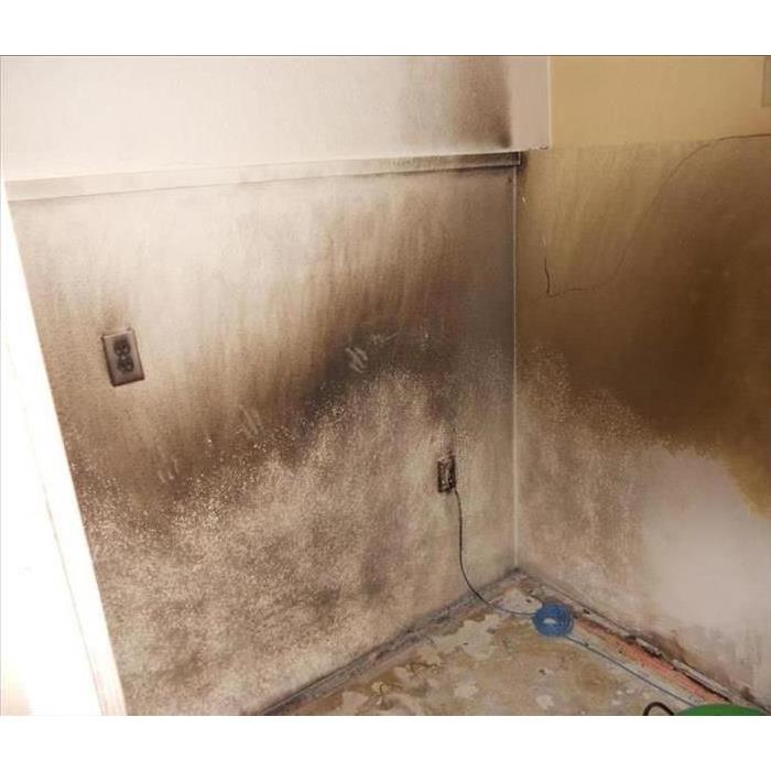 soot residue after fire
