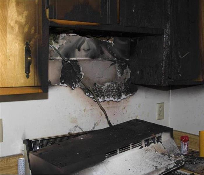 kitchen after fire damage